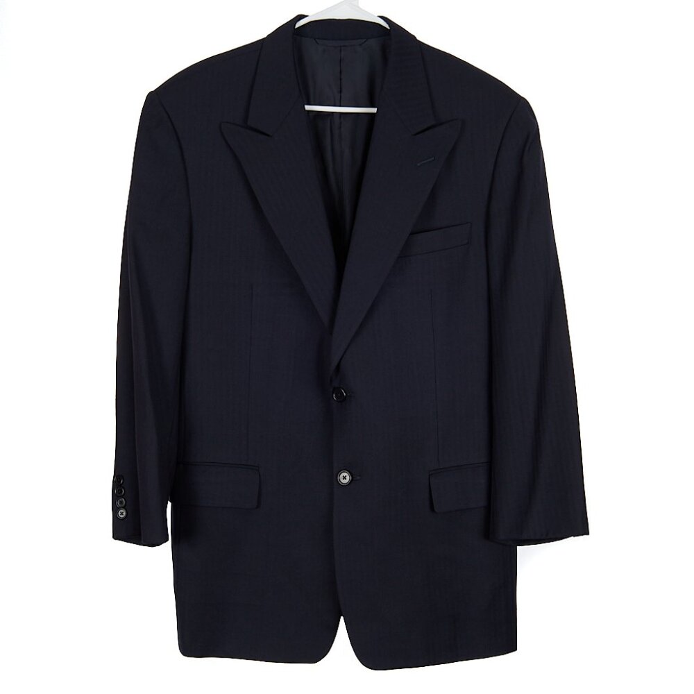 Vintage Hickey Freeman Dark Navy Suit Jacket Unsized